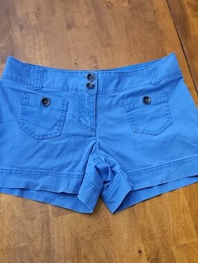 New York & Co. Women’s Blue Cotton Blend Shorts - Casual Summer Style